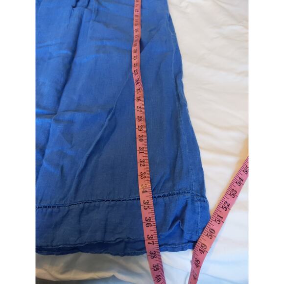 Elena Baldi 100% Linen Blue Swim Cover Up Beach Dress Size S Made in Italy - Picture 9 of 9